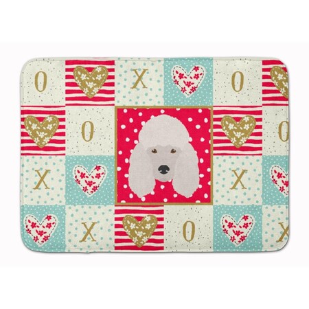 Carolines Treasures 19 x 27 in. Poodle Love Machine Washable Memory Foam Mat CK5229RUG
